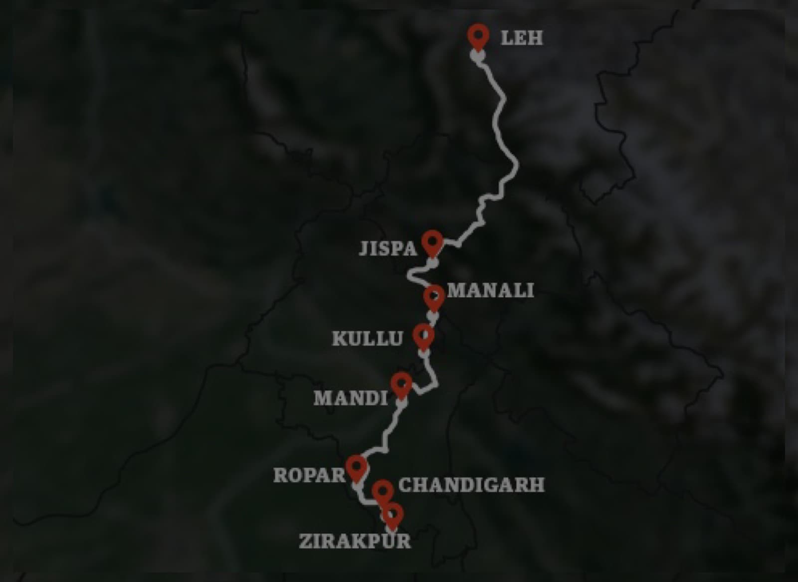 Route 3 - Zirakpur to Leh