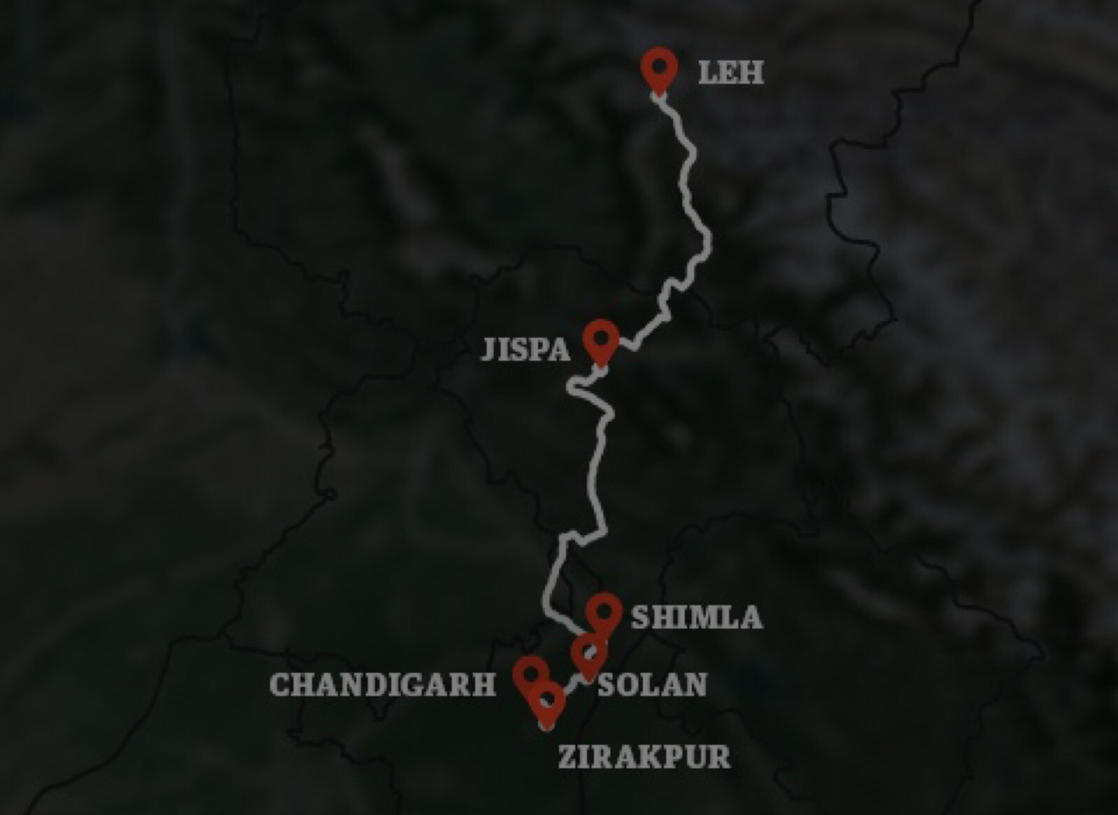 Route 4 - Zirakpur to Leh