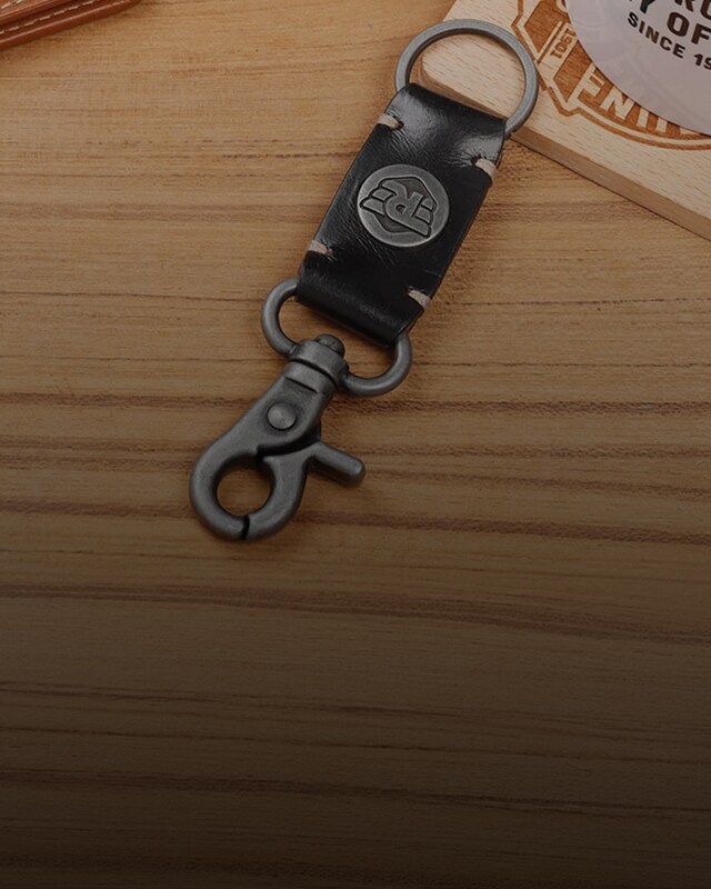 Leather Keychain - Black