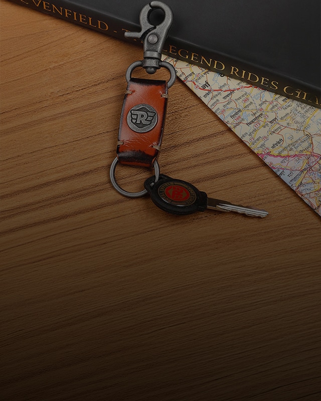 Leather Keychain - Red