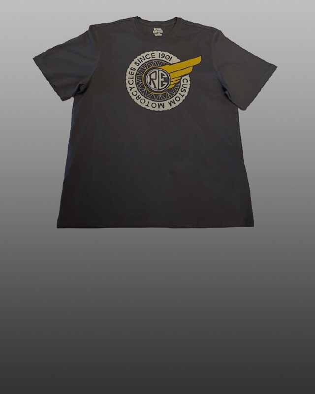 RE Custom Motorcycles T-shirt Charcoal