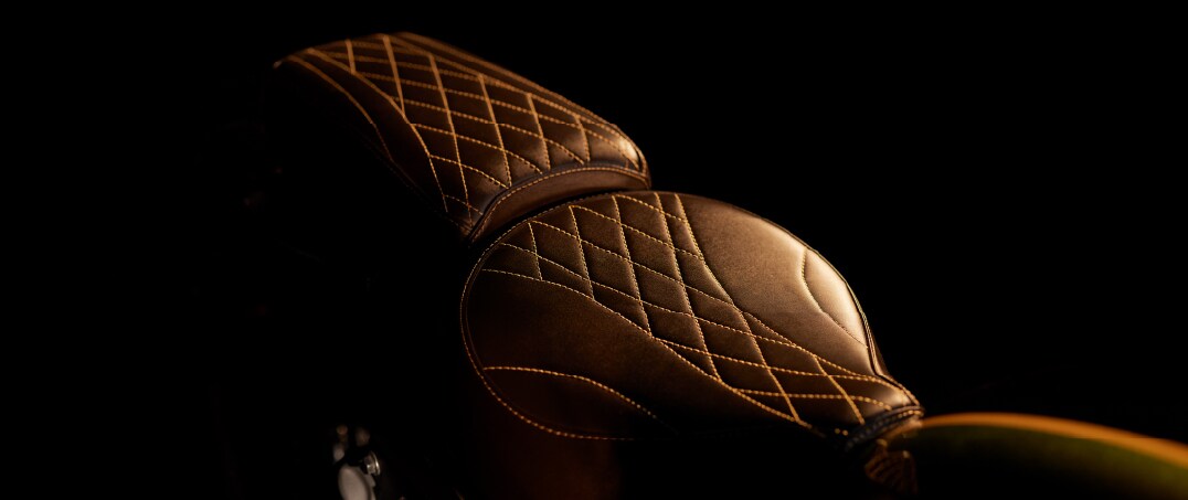 Premium quilted leather seat