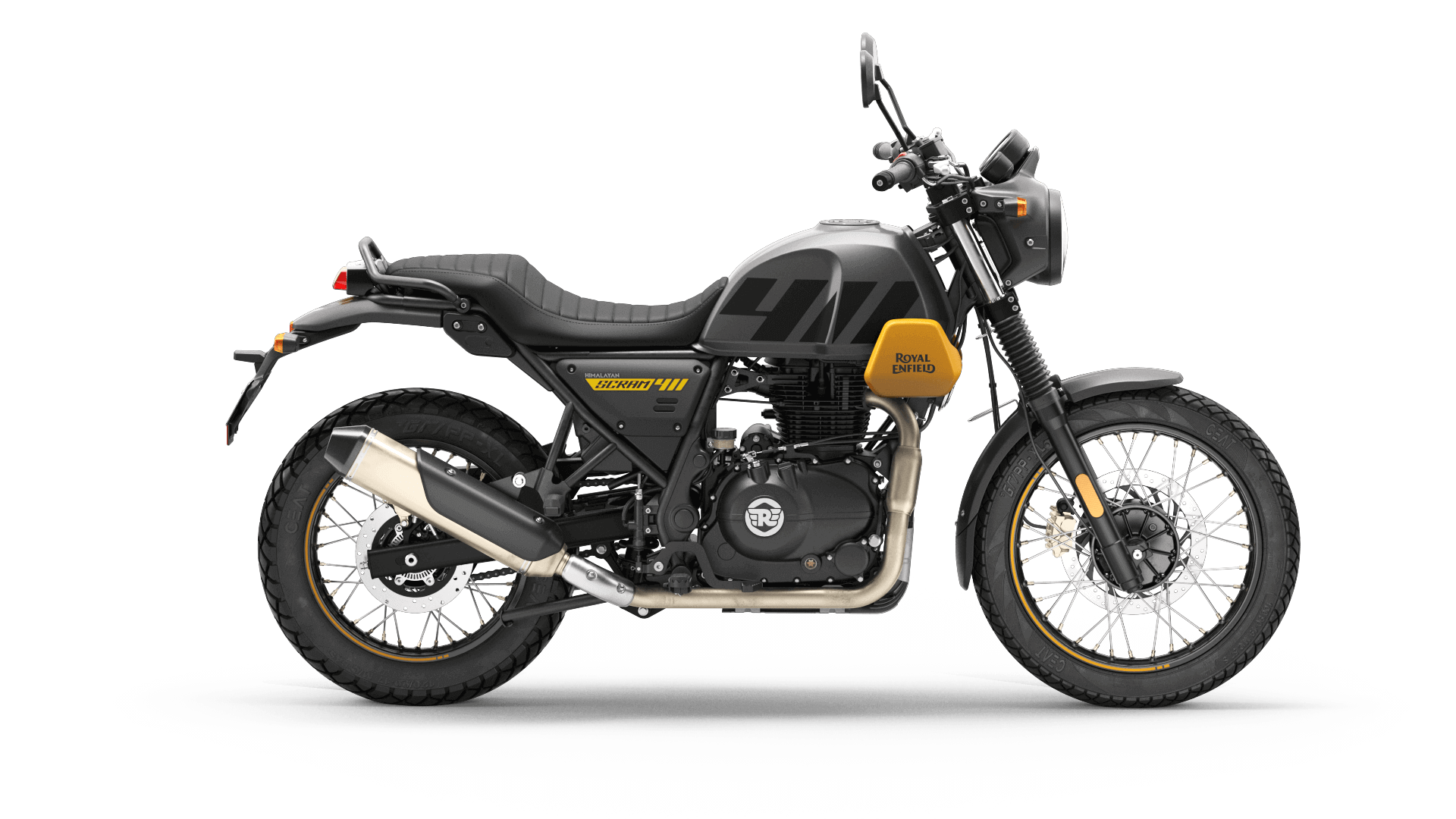 Royal Enfield Scram 411 Graphite Yellow