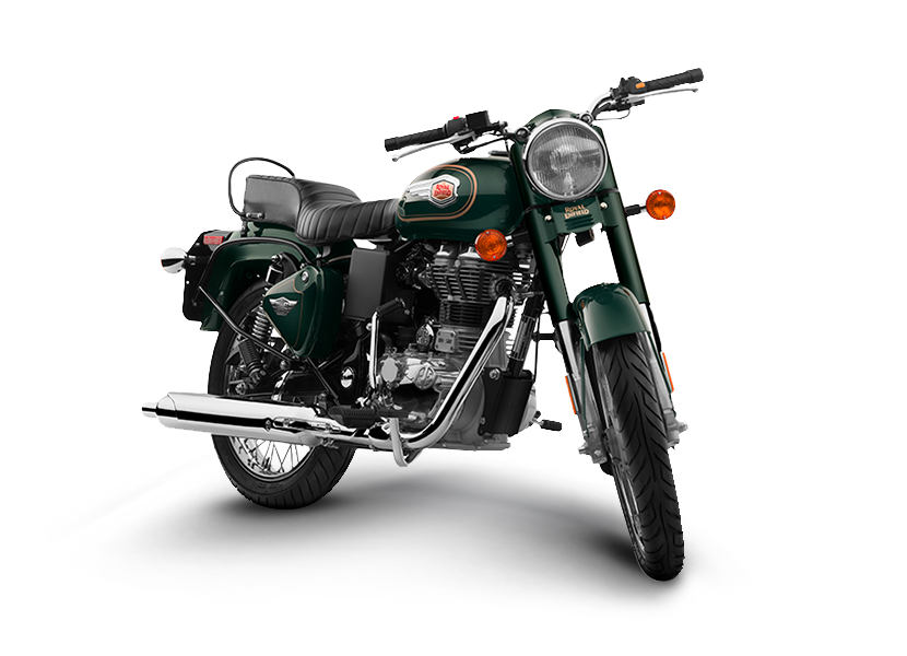 Bullet 500 Forest Green Front View