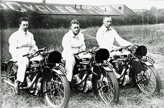 1934 Trials team on 350cc Bullets.