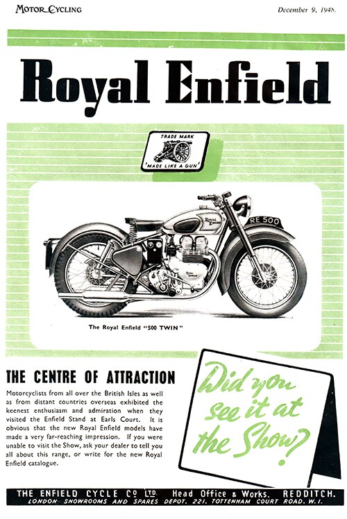 1948 500 Twin Earls Court Show advert