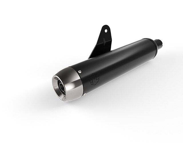 Black and Silver Tapered Silencer