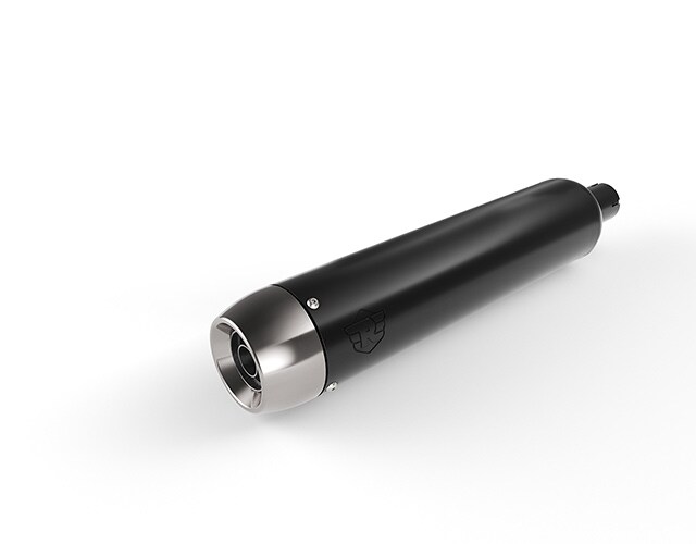 Black and Silver Tapered Silencer