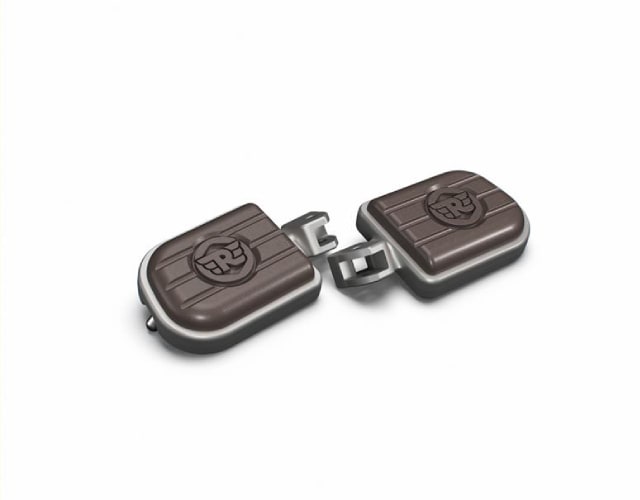 Brown And Silver Deluxe Footpegs
