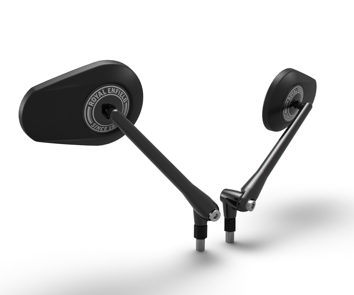  ENFIELD ブラックミラーセット Black Tapered Mirrors | Royal Enfield