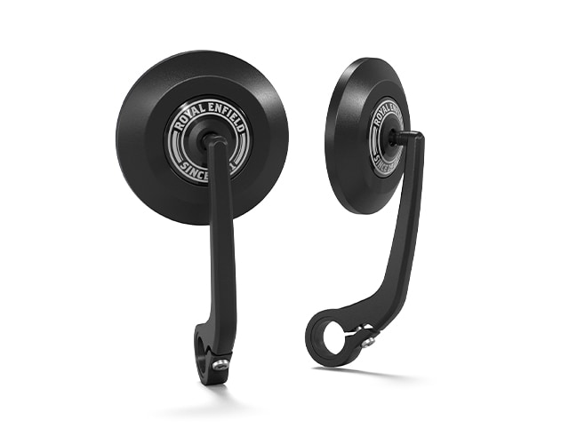 Black Round Bar End Mirrors