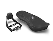 Black Deluxe Touring Dual Seat and Backrest Kit