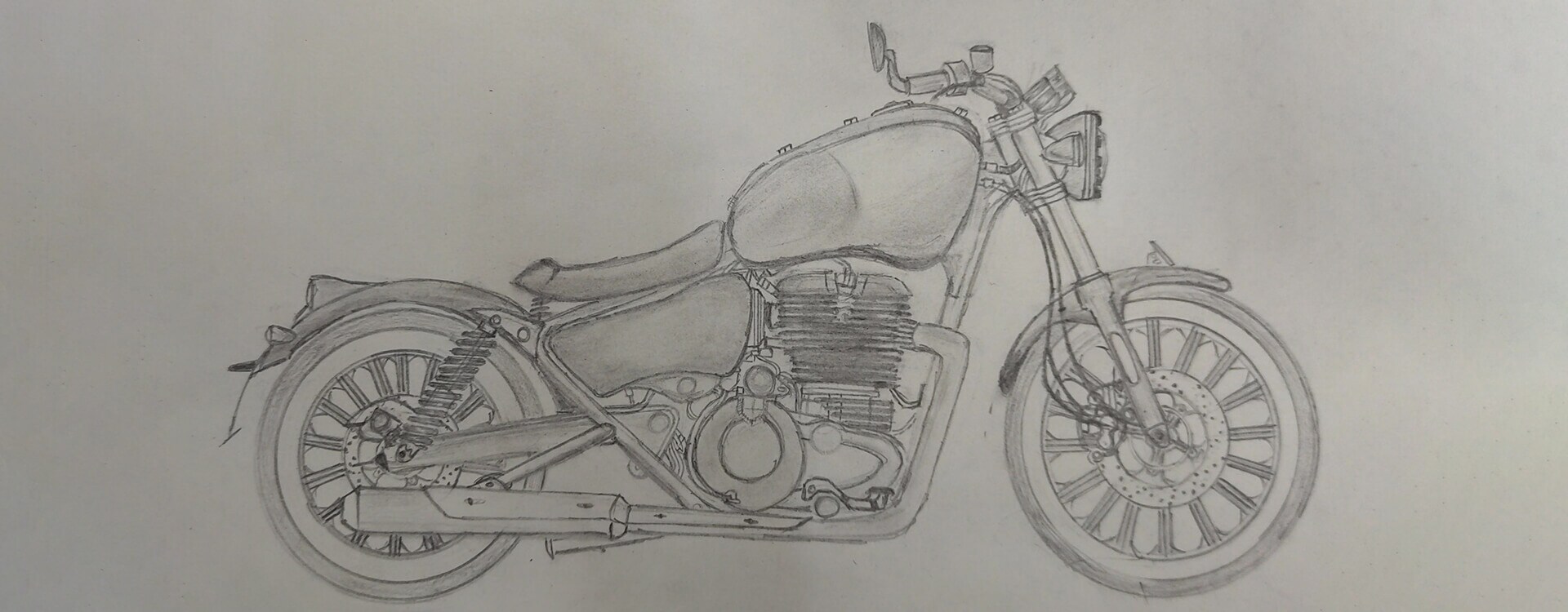 Royal Enfield painting | Royal enfield, Enfield, Bike sketch