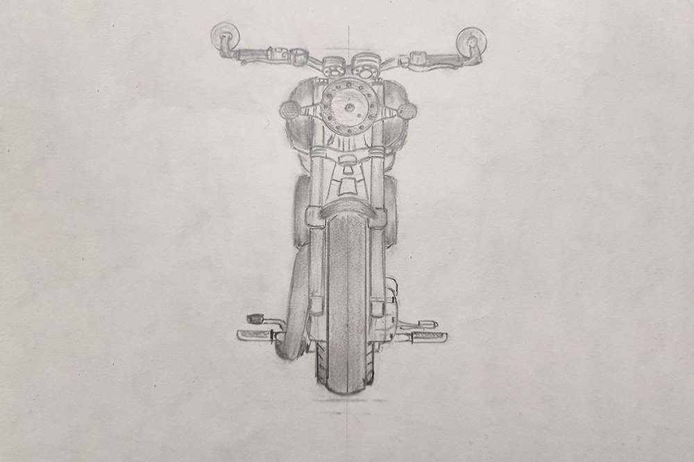 Vikram sketch - Realistic drawing Royal Enfield bullet... | Facebook