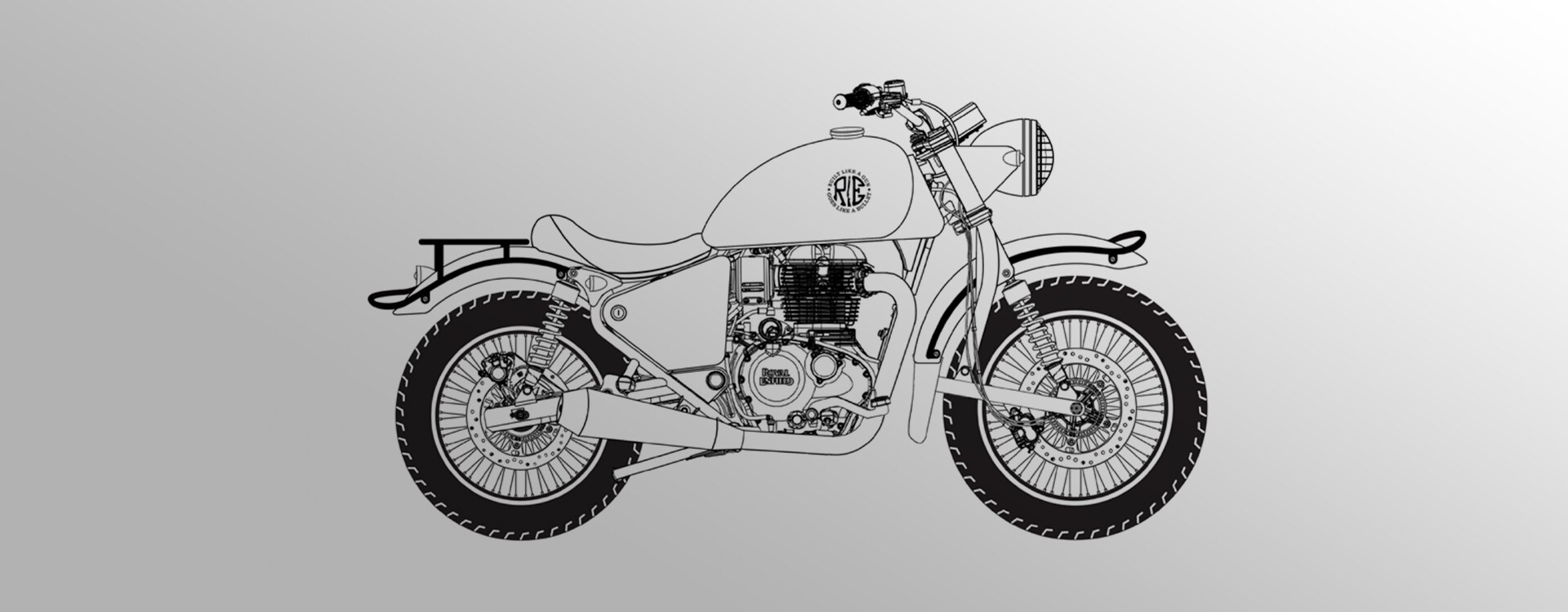 motocicleta royal enfield  Bike sketch Object drawing Bike drawing