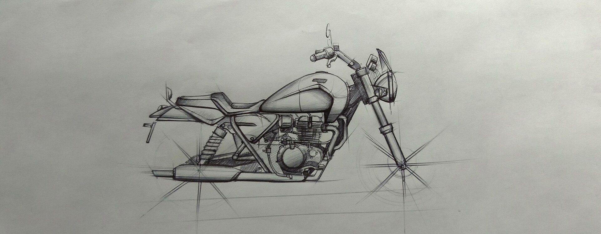 Royal Enfield Classic 500, Art Sketch Poster [without frame] | eBay