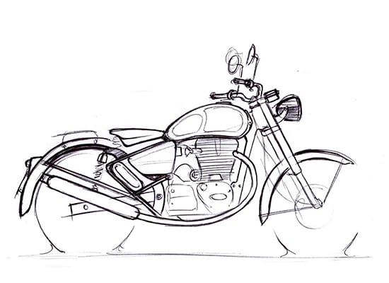 Share 188+ sketch of royal enfield