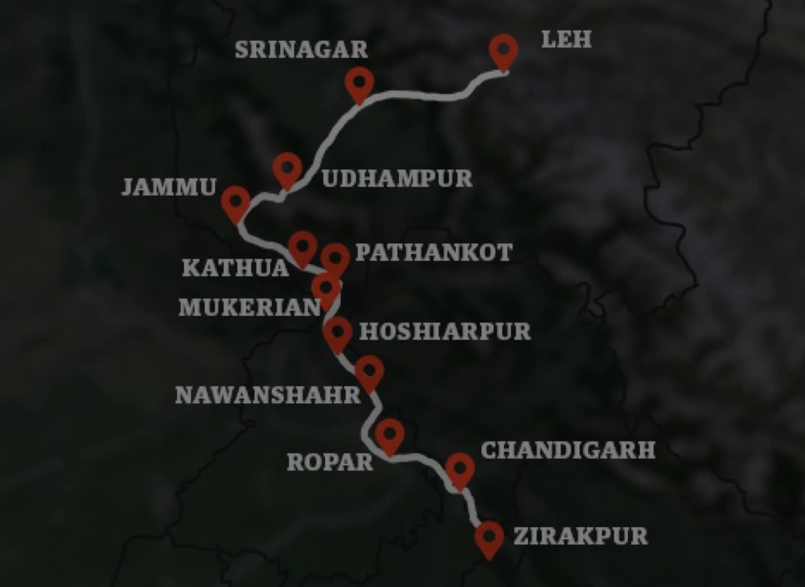 Zirakpur to Leh