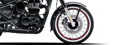 Edge-laced Alloy Spoke Wheels and Whitewall Tubeless Tyres