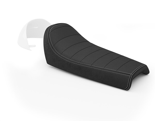 Royal Enfield modificar los asientos asiento de lujo doble Delgado Con Ribete De Cromo @ UK 