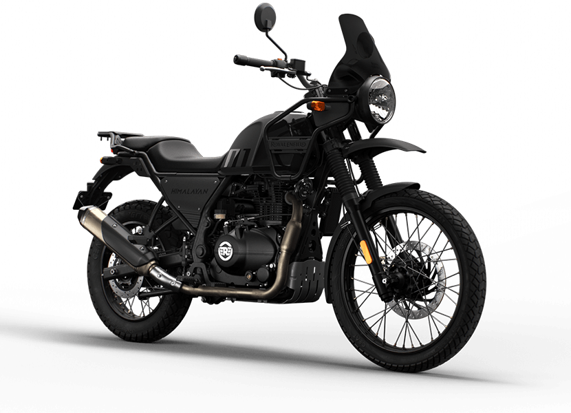 Royal Enfield Himalayan 411 Motorcycle Granite Black - Front View