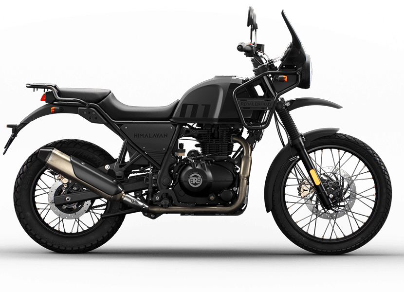 Royal Enfield Himalayan 411 Motorcycle Granite Black Colour - Side View