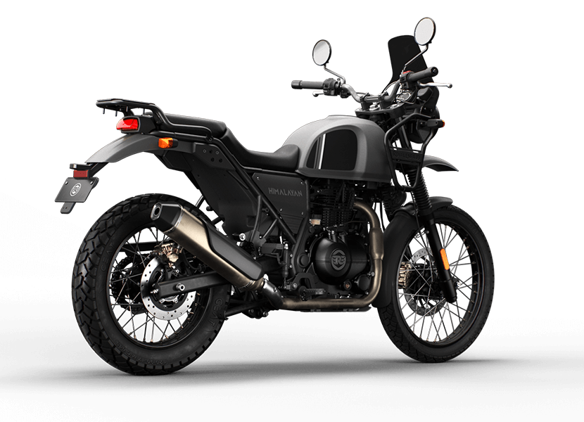 Royal Enfield Himalayan 411 Motorcycle Gravel Grey Colour - Rear View