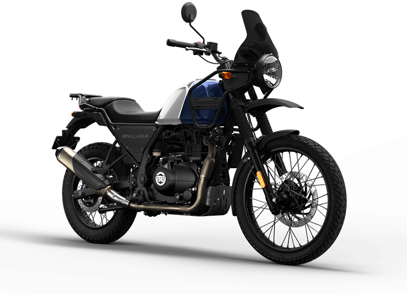 Royal Enfield Himalayan 411 Motorcycle Lake Blue Colour - Front View