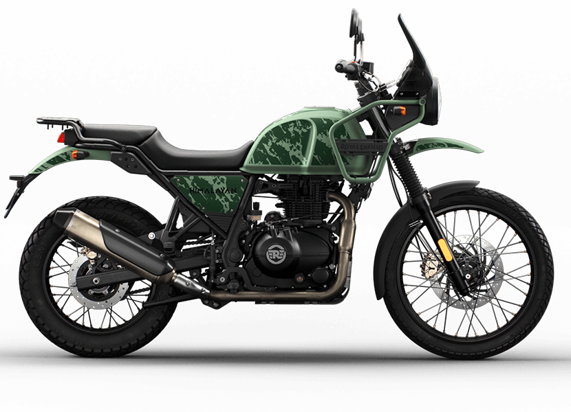 Royal Enfield Himalayan 411 Motorcycle Pine Green Colour - Side View