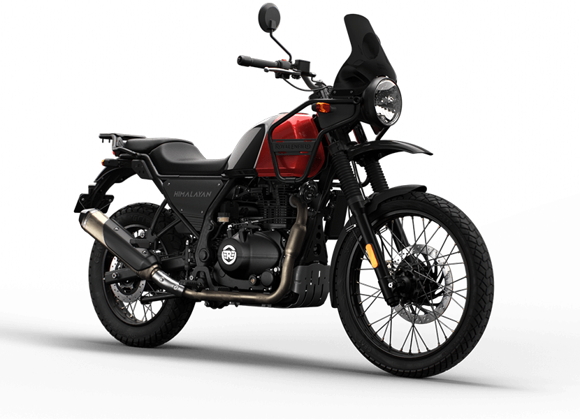 Royal Enfield Himalayan 411 Motorcycle Rock Red Colour - Front View