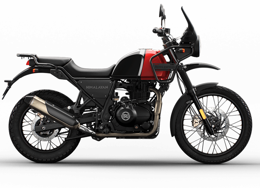 Royal Enfield Himalayan 411 Motorcycle Rock Red Colour - Side View