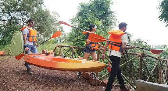 River Kayaking through Backwaters  