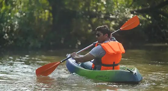 River Kayaking through Backwaters  